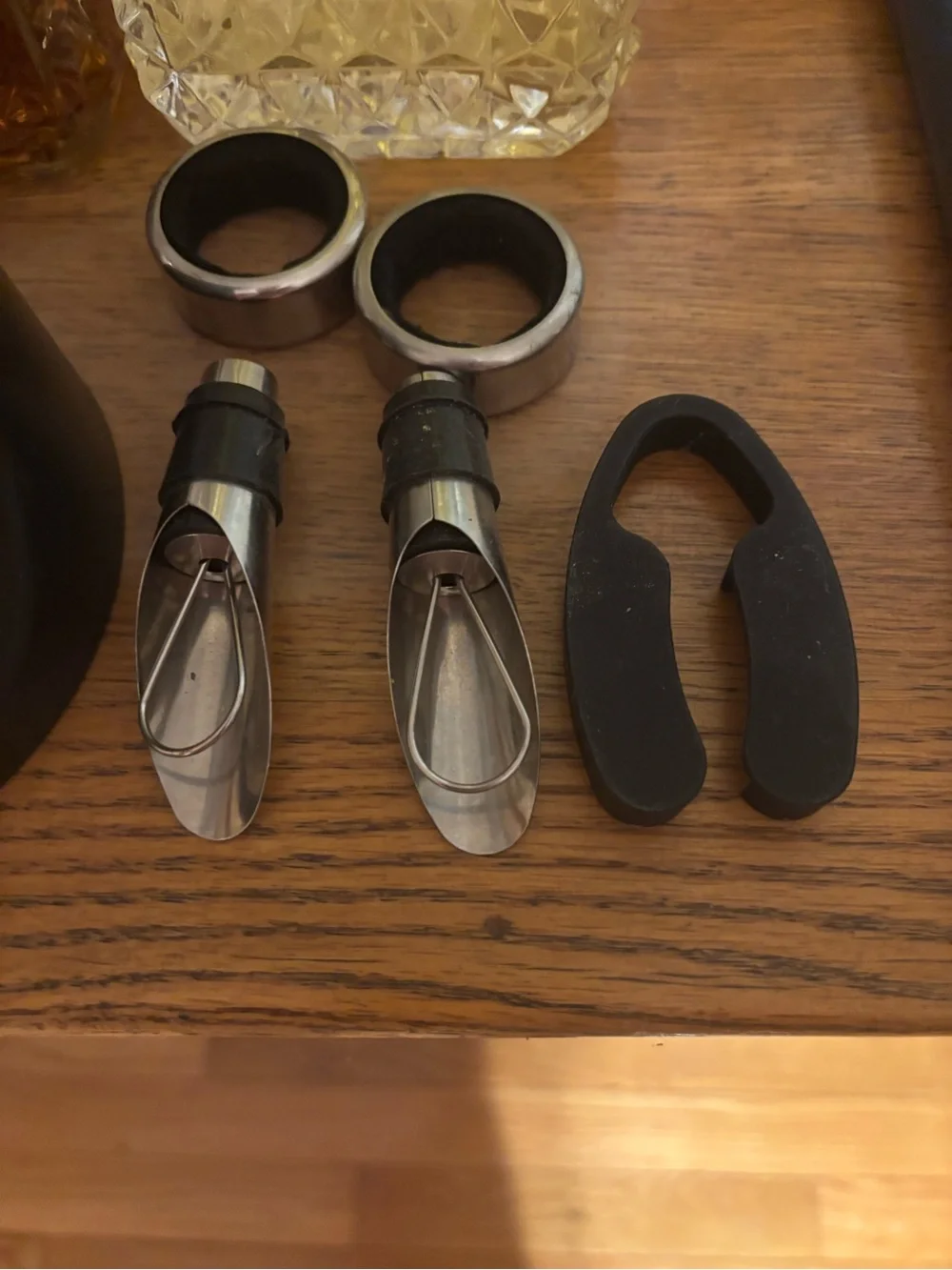 Oster Cordless Electric Wine Opener in Silver and Black